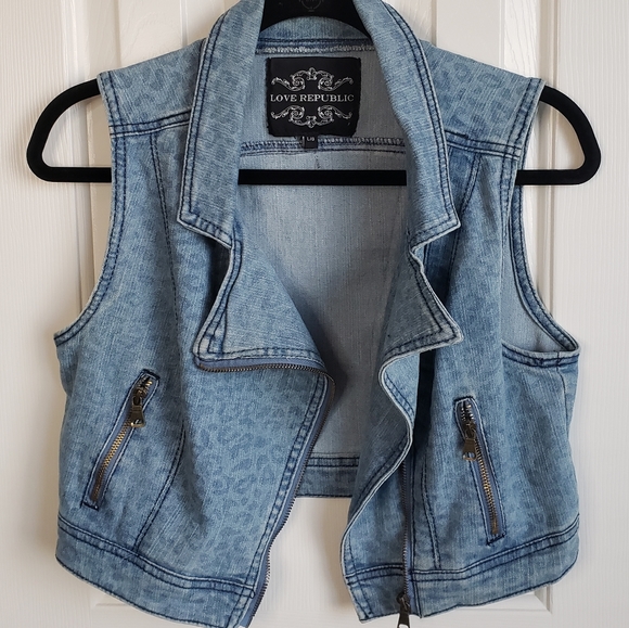 Love Republic Cropped Jean Vest - Picture 3 of 6